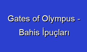 Gates of Olympus - Bahis İpuçları