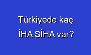 Türkiyede kaç İHA SİHA var?