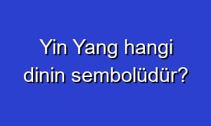 Yin Yang hangi dinin sembolüdür?