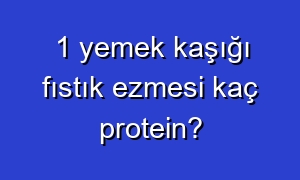 1 yemek kaşığı fıstık ezmesi kaç protein?