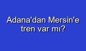 Adana'dan Mersin'e tren var mı?