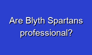 Are Blyth Spartans professional?