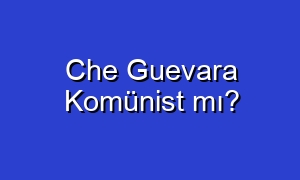 Che Guevara Komünist mı?