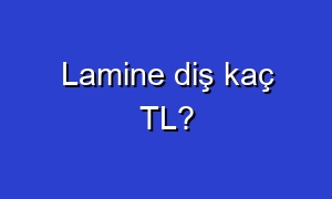 Lamine diş kaç TL?