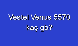 Vestel Venus 5570 kaç gb?